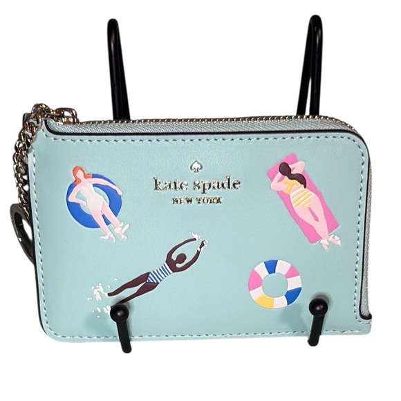 kate spade Handbags - Kate Spade Poolside Swimmer Zip Card Holder Wallet Key Ring NWT